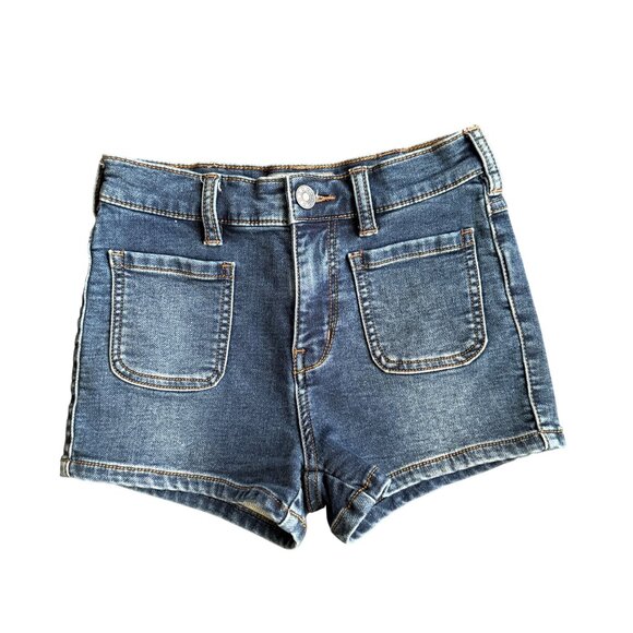 Free People Pants - Free People Womens High-Rise Denim Shorts Size 24 Medium Wash With Front & Back